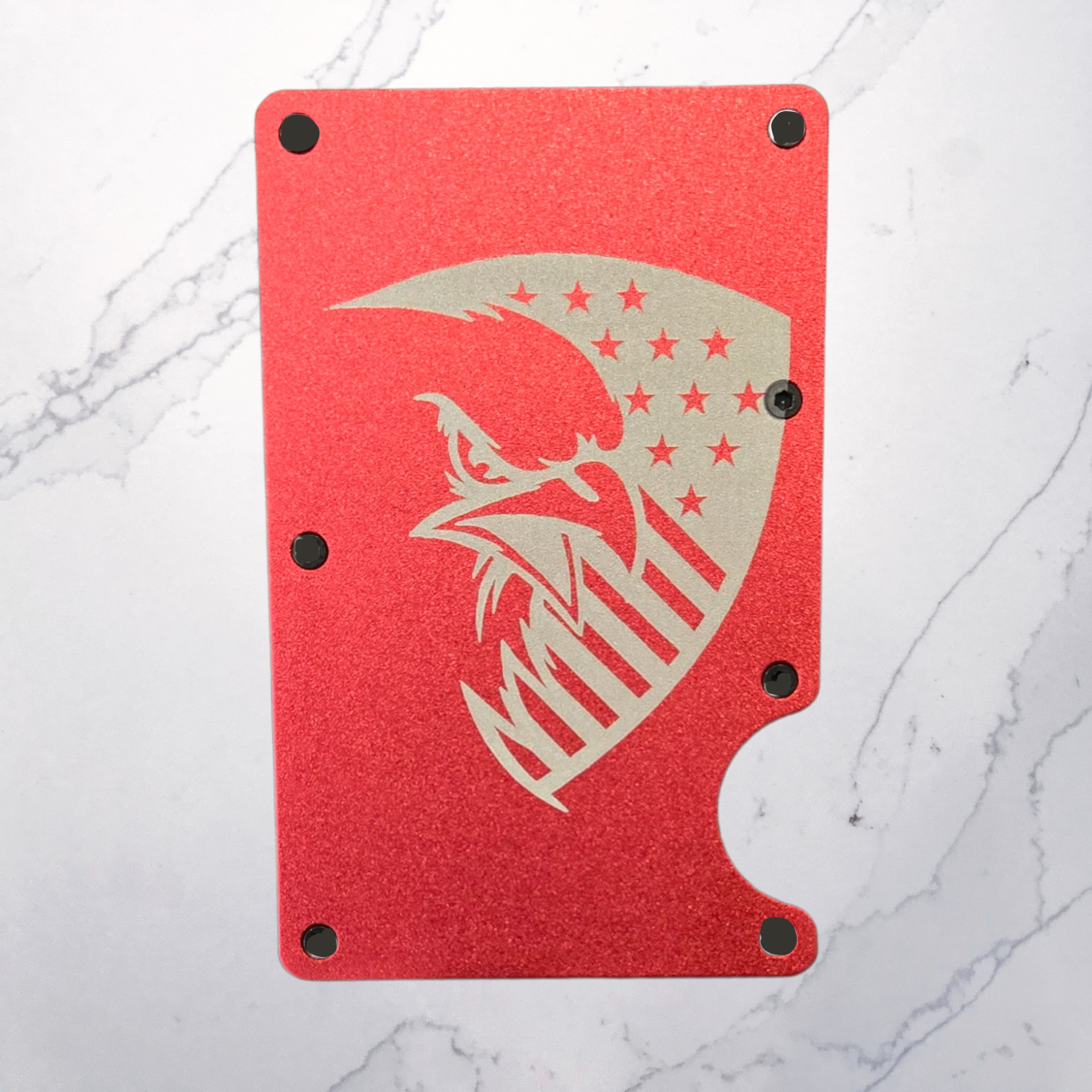 Eagle and USA Flag Shield Front Pocket Wallet