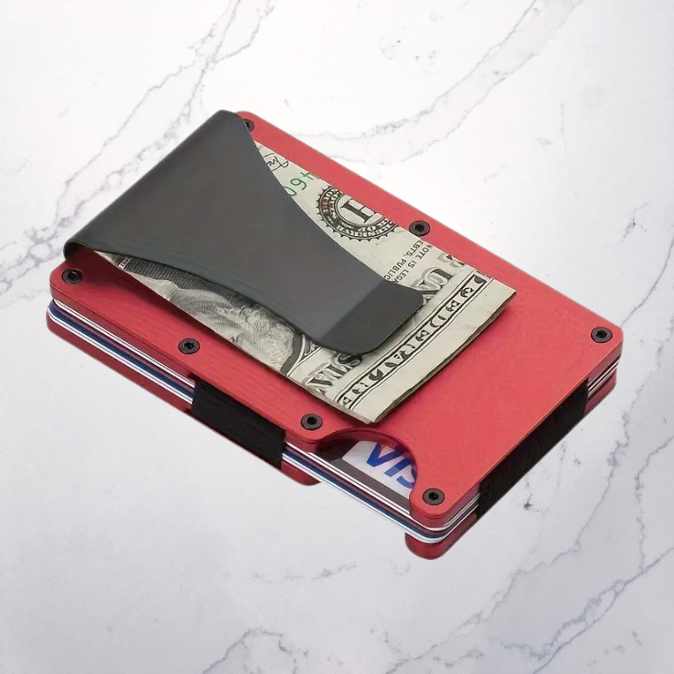 Eagle and USA Flag Shield Front Pocket Wallet