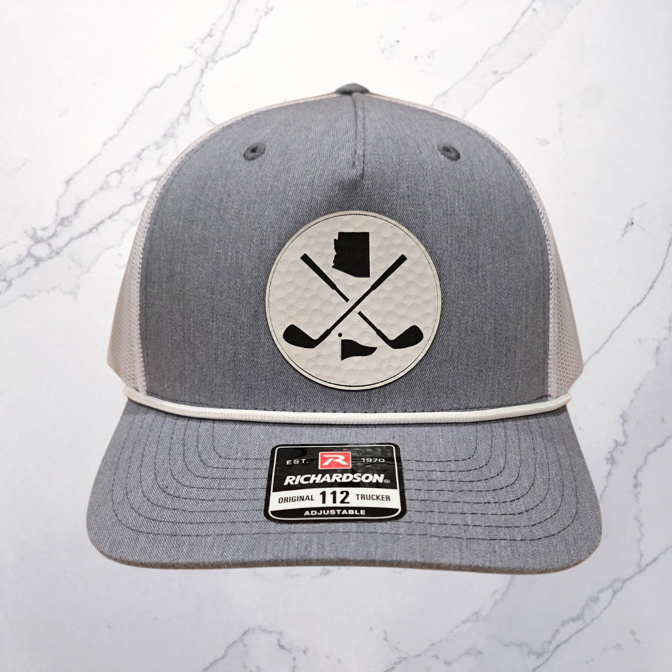 Richardson 112 Grey/White Rope Hat With Golfing Patch