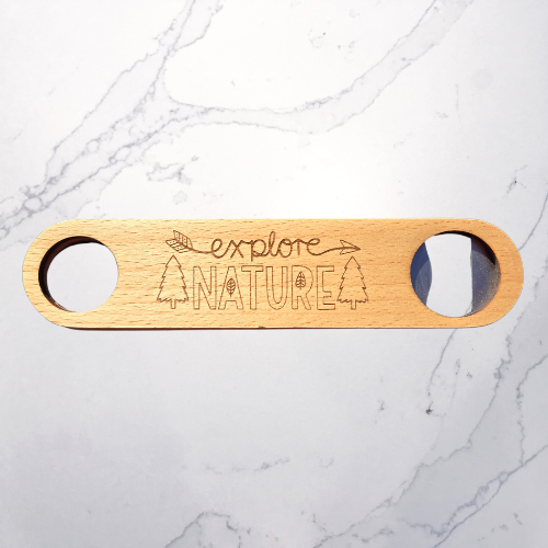 Bottle Opener Engraved With "Explore Nature"