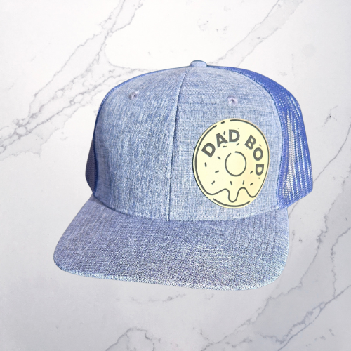 Xl-XXL Trucker Hat With a Dad Bod Donut Patch